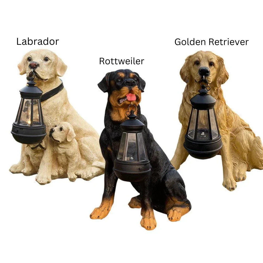 Solarny LED w Kształcie Psa do Ogrodu