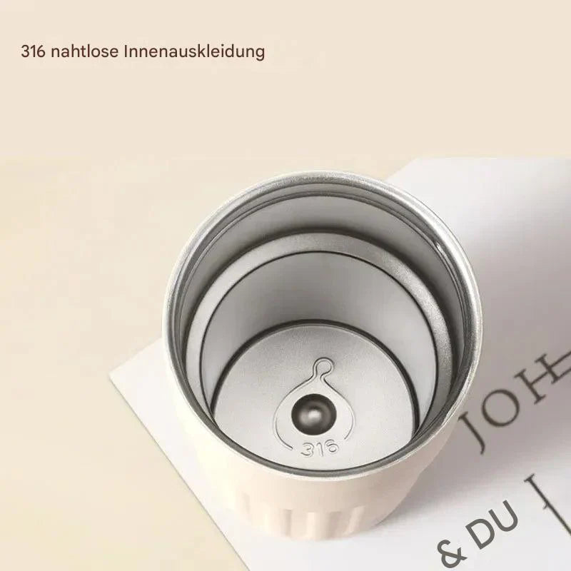 Kompaktowy Kubek Termiczny z Wyświetlaczem Temperatury – Kubek 410 ml do Napojów Gorących i Zimnych