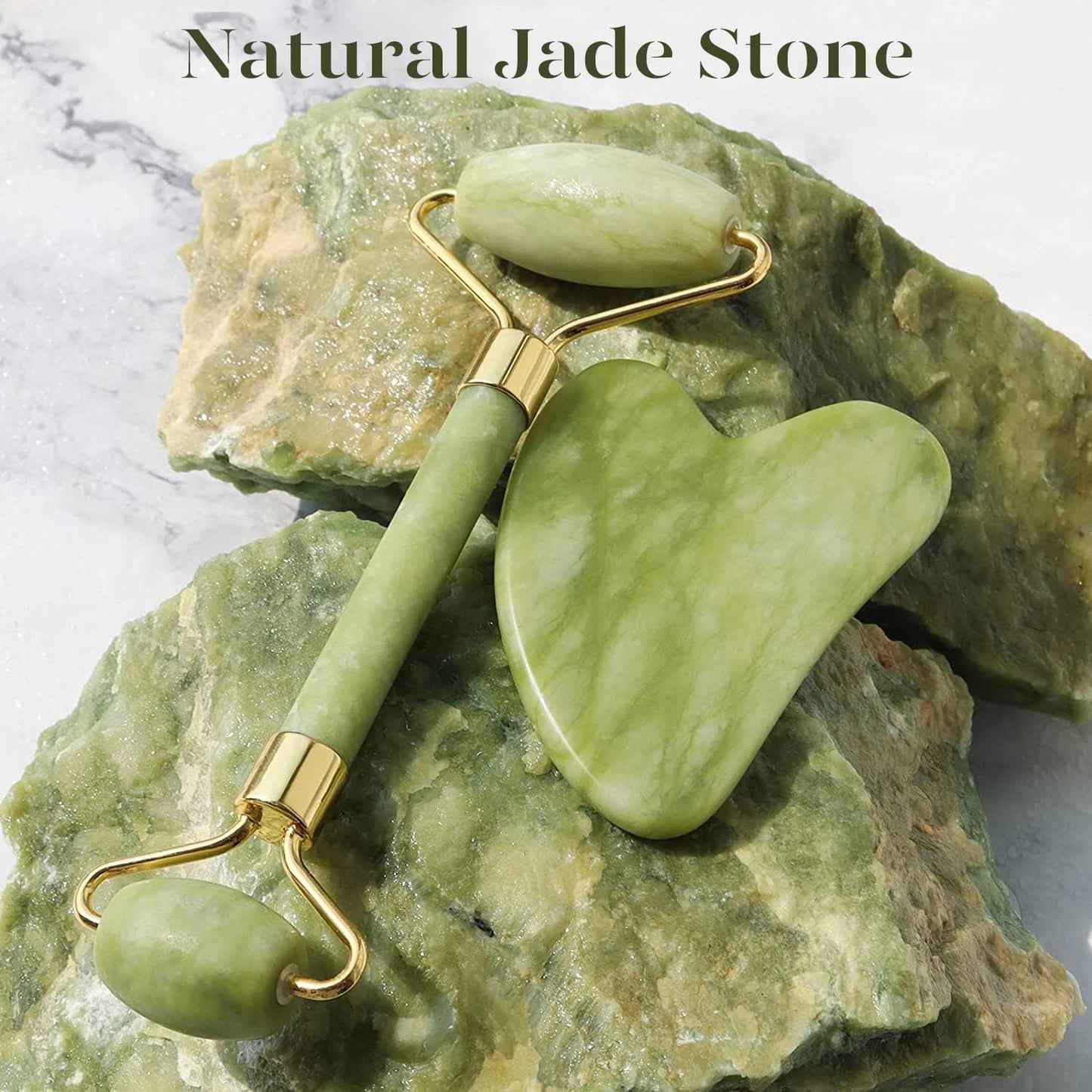 Zestaw Instant Glow Gua Sha & Jade Roller | Dla Promiennej Skóry i Naturalnego Relaksu
