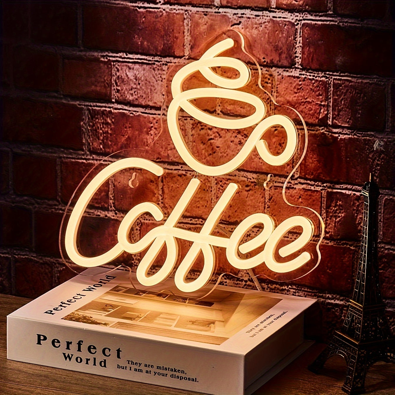 Neonowy Znak LED „Coffee” do Dekoracji Ściennej
