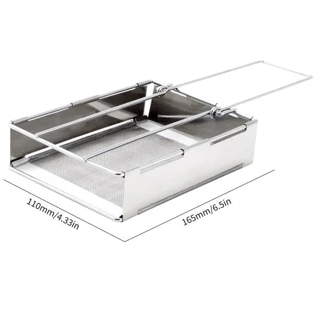 Składany stalowy piecyk na drewno – Przenośna kuchenka turystyczna do gotowania na zewnątrz