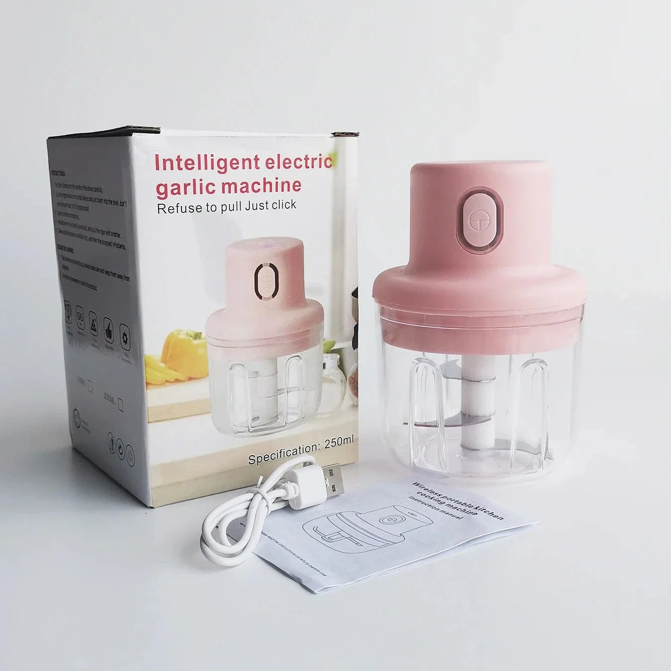 Bezprzewodowy Robot Kuchenny – Kompaktowy Mini Siekacz do Ziół i Warzyw