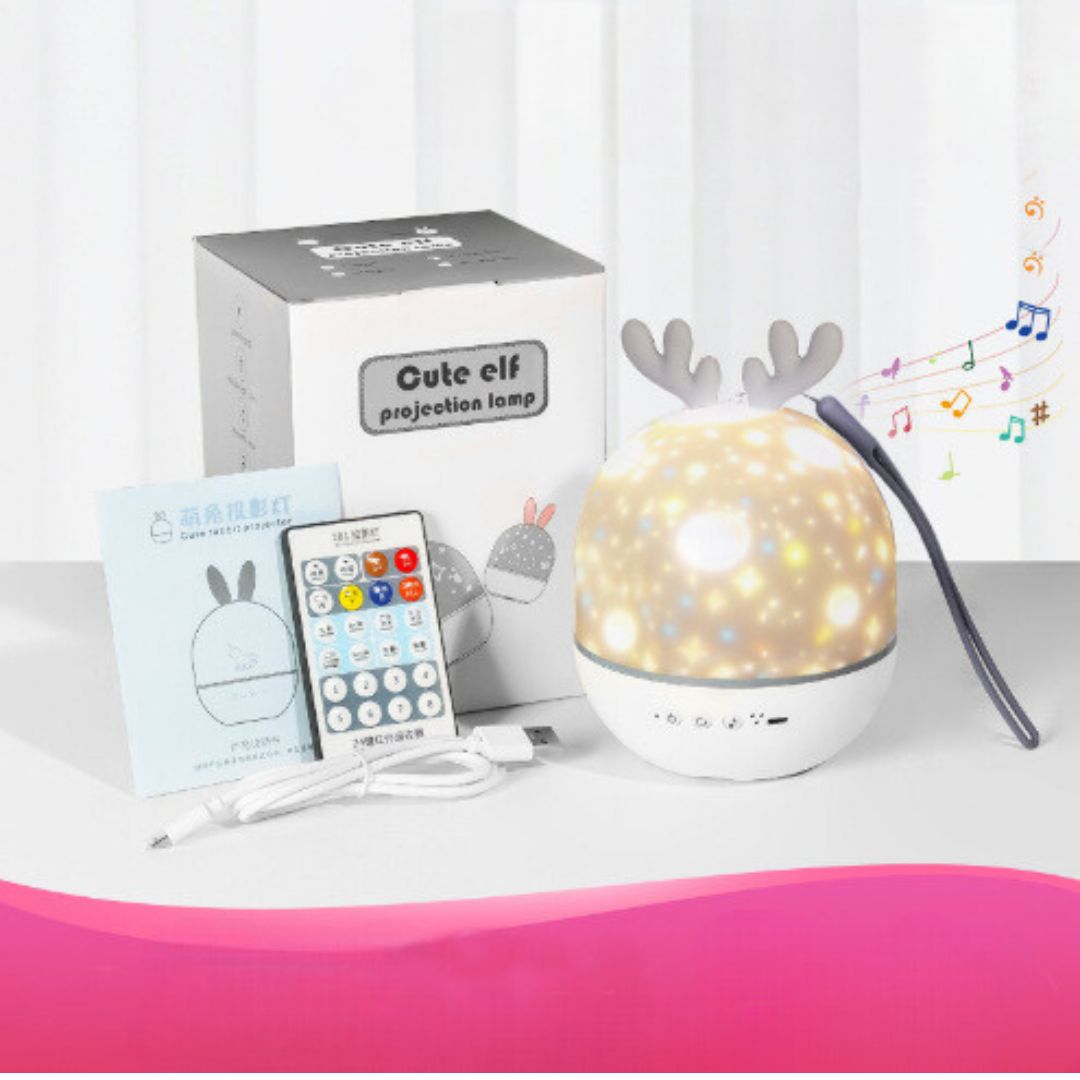 Magiczna Lampa Dziecięca z Efektem Gwiazd