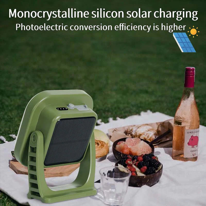 80W Ledowa Ładowalna Lampa Campingowa na Energię Słoneczną z Magnesem i Funkcją Zoom