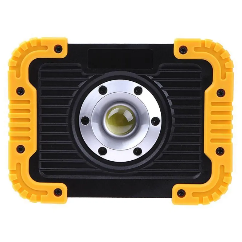 Oplaadbare Led Bouwplaats Schijnwerper - Draagbare Werklamp met Usb en Robuuste Hoes