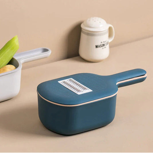 Wielofunkcyjna Krajalnica do Warzyw z Pojemnikiem - Praktyczna Pomoc Kuchenną do Łatwego Krojenia, Tartego i Skrobania