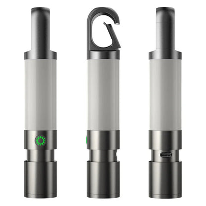 Latarka LED z wielokolorowymi filtrami – Ładowalna latarka USB-C z funkcją kempingową i awaryjną