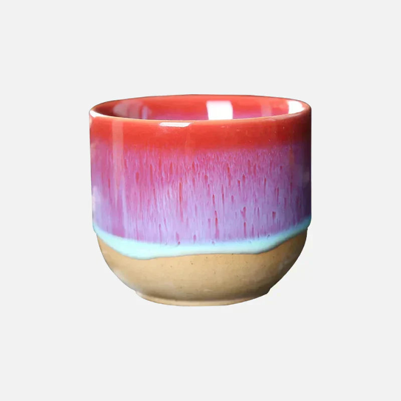 Ręcznie Wykonana Ceramiczna Filiżanka – Niebiesko Szkliwiona Do Herbaty