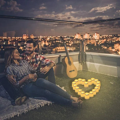 Świeczki LED na Baterie z Efektem Migotania w Ciepłej Bieli