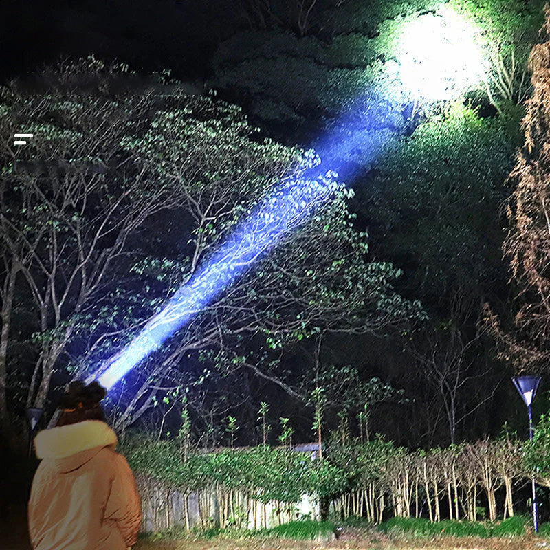 Szerokokątna Latarka Czołowa LED z Funkcją Powerbanku i portem USB do Ladowania