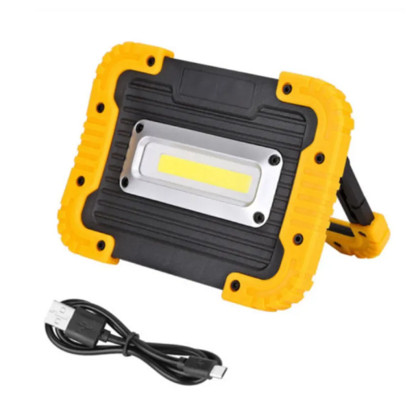 Oplaadbare Led Bouwplaats Schijnwerper - Draagbare Werklamp met Usb en Robuuste Hoes