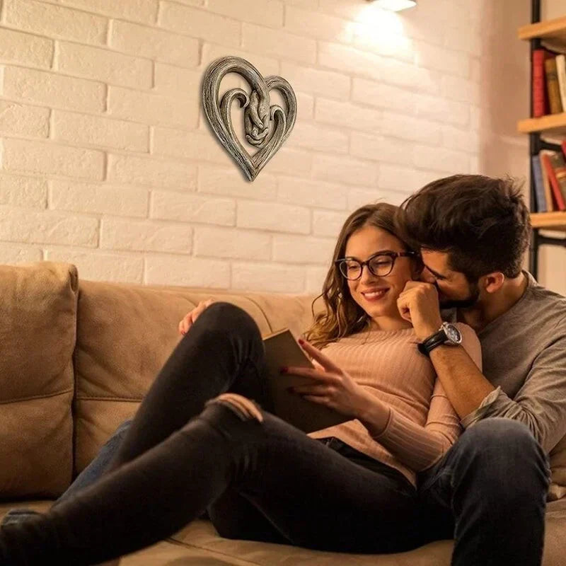 Drewniana Dekoracja Ścienna w Kształcie Serca