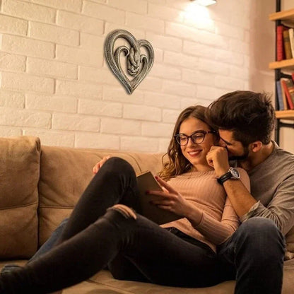 Drewniana Dekoracja Ścienna w Kształcie Serca