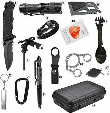 15-częściowy Zestaw Ratunkowy Survival