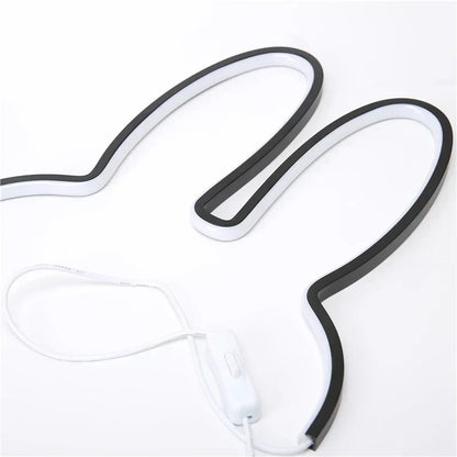 Lampka Nocna w Kształcie Króliczka USB z Funkcją Zmiany Kolorów