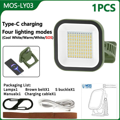 80W Ledowa Ładowalna Lampa Campingowa na Energię Słoneczną z Magnesem i Funkcją Zoom