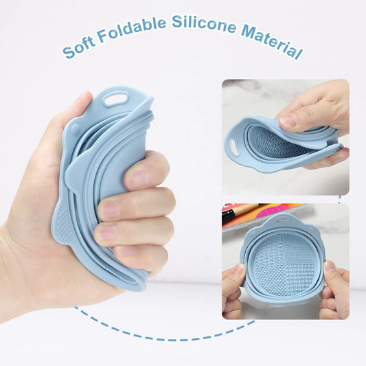Składane Silikonowe Pojemniczki do Czyszczenia Szczotek