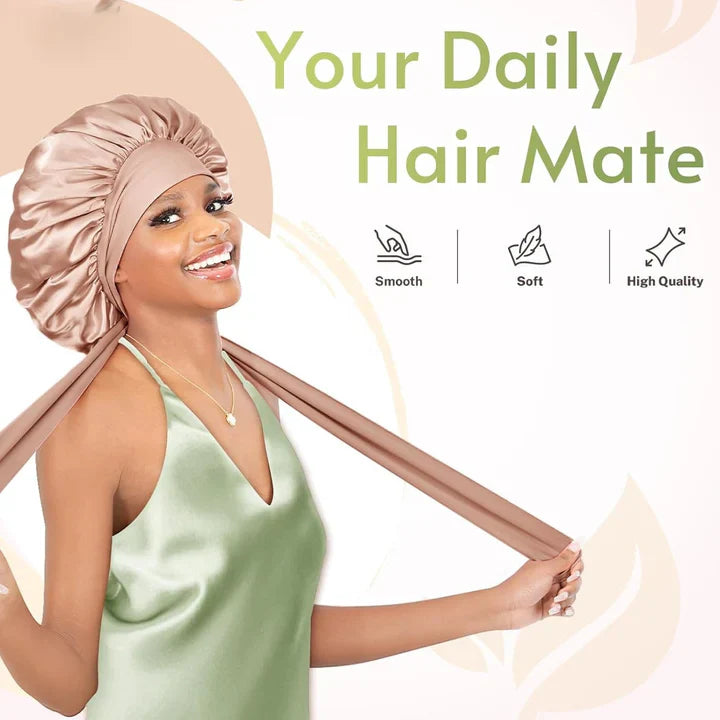 Satynowa Opaska na Głowę – Wygodna Czapka do Spania dla Kobiet