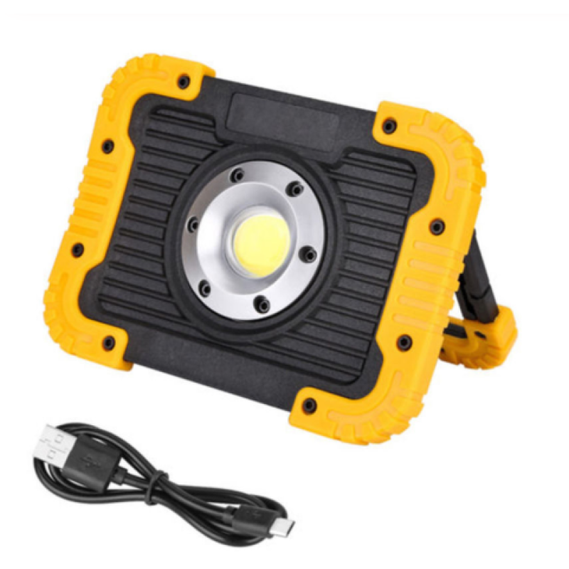 Oplaadbare Led Bouwplaats Schijnwerper - Draagbare Werklamp met Usb en Robuuste Hoes