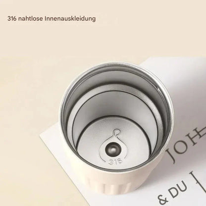 Kompaktowy Kubek Termiczny z Wyświetlaczem Temperatury – Kubek 410 ml do Napojów Gorących i Zimnych