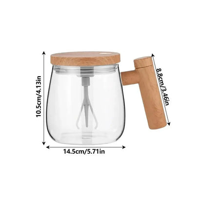 Inteligentny Kubek – Automatyczny Kubek Mieszający z Drewnianym Designem