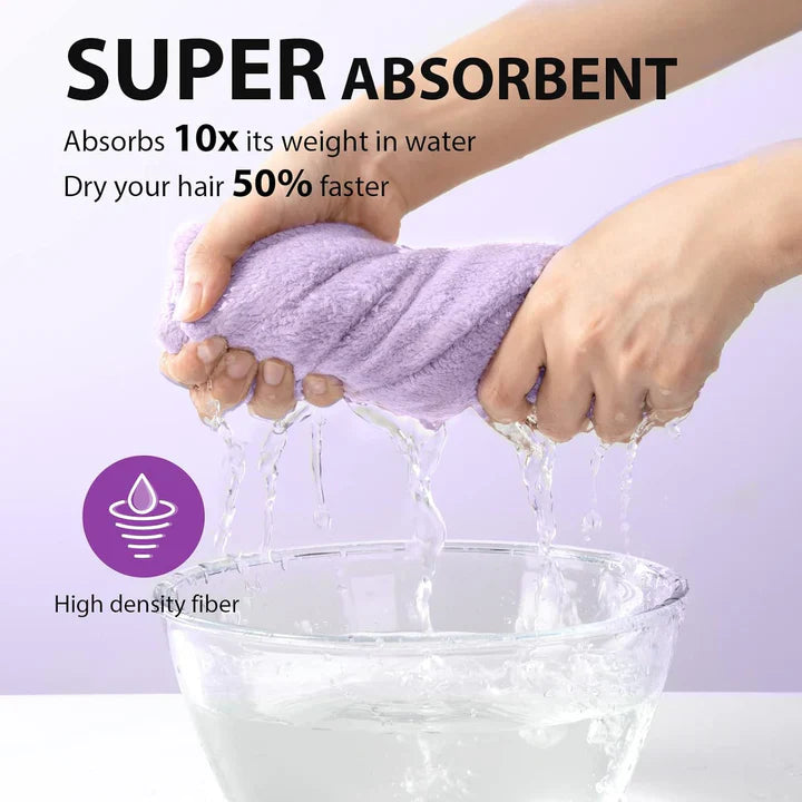 Zestaw ręczników do włosów z mikrofibry | 3 sztuki do szybkiego suszenia