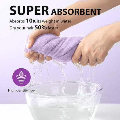 Zestaw ręczników do włosów z mikrofibry | 3 sztuki do szybkiego suszenia