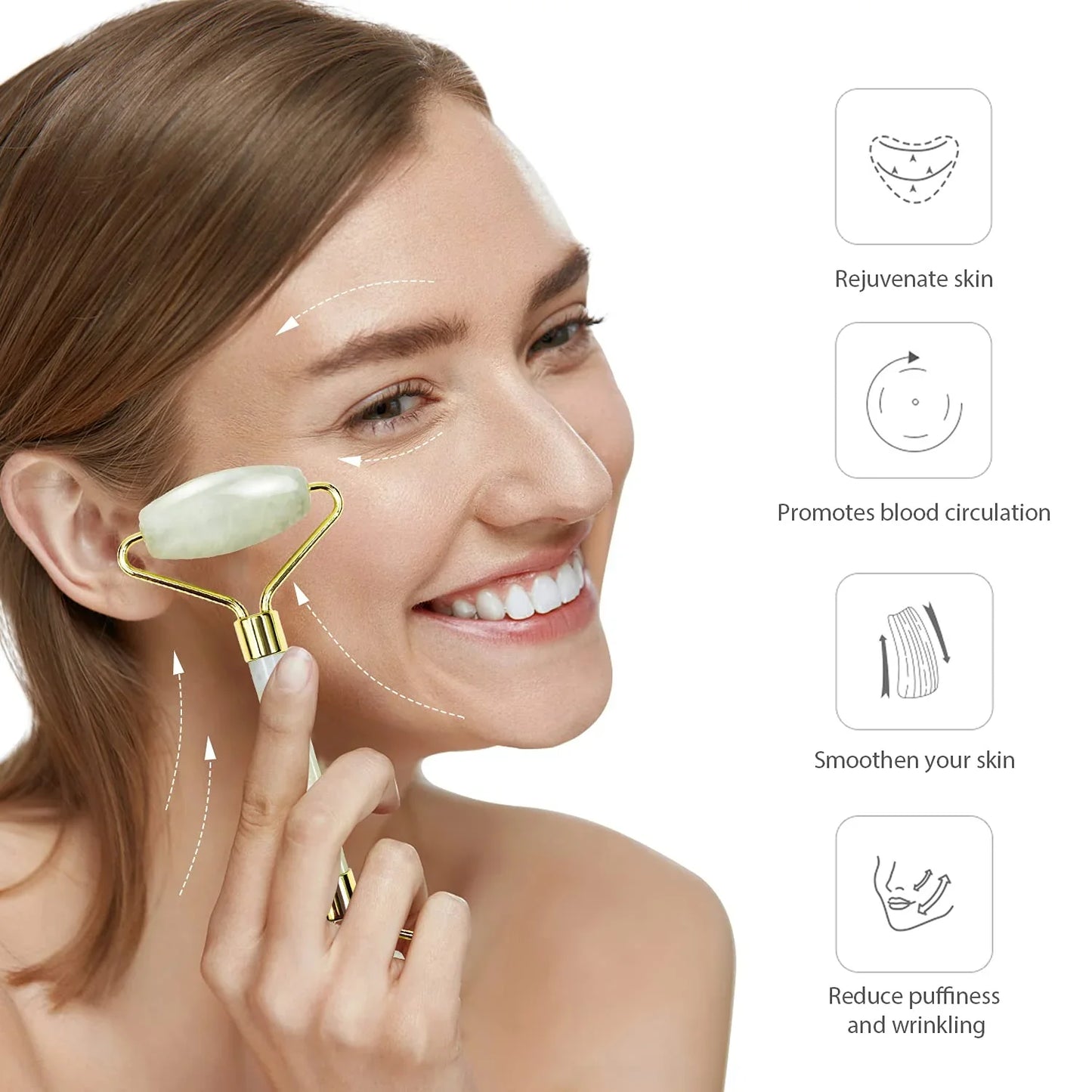 Zestaw Instant Glow Gua Sha & Roller Jadeitowy | dla Promiennej Skóry i Naturalnego Relaksu