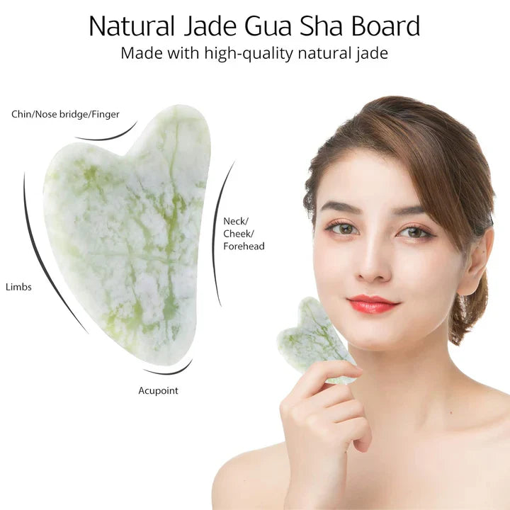 Zestaw Instant Glow Gua Sha & Jade Roller | Dla Promiennej Skóry i Naturalnego Relaksu