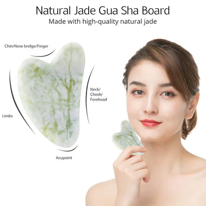 Zestaw Instant Glow Gua Sha & Jade Roller | Dla Promiennej Skóry i Naturalnego Relaksu