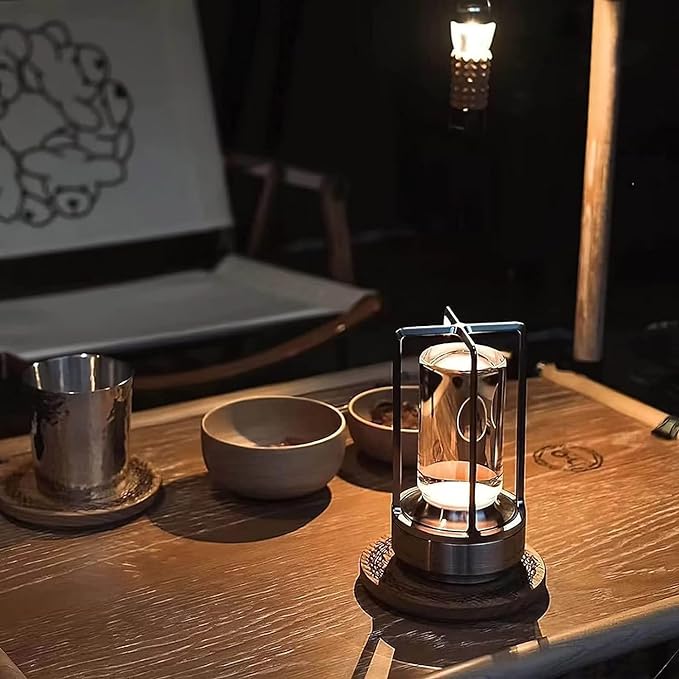 Retro Metalowa Lampka Stołowa