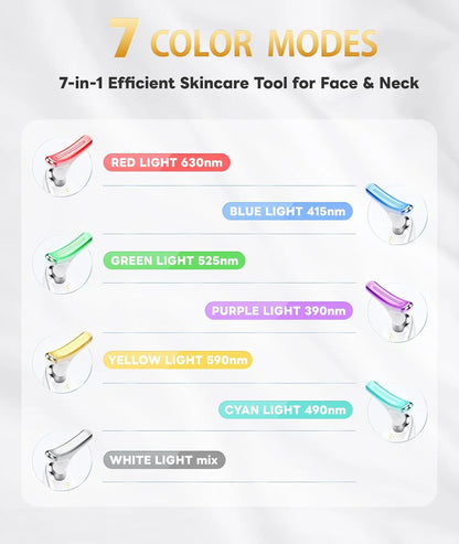 RadiantGlow 7-kolorowa Maska LED na Twarz