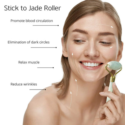 Zestaw Instant Glow Gua Sha i Jade Roller | Dla Promiennej Skóry i Naturalnego Relaksu