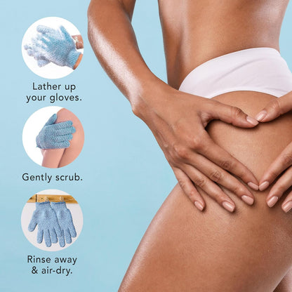 Złuszczające Rękawice Kąpielowe – Zestaw Dwóch