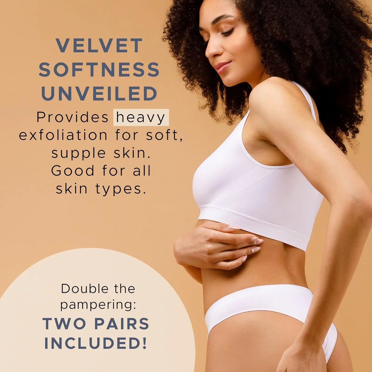 Złuszczające Rękawice Kąpielowe – Zestaw Dwóch