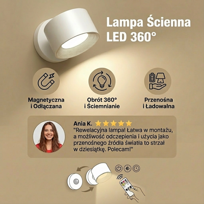 Lampa Ścienna LED 360°