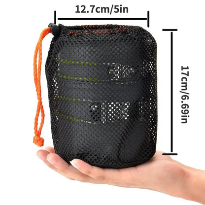 Zestaw Garnków Kempingowych ze Sztućcami ze Stali Nierdzewnej i Torbą Transportową