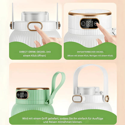 Przenośny Wielofunkcyjny Blender z Podwójną Pokrywką i Funkcją Ładowania USB – do Smoothie i Przechowywania Żywności
