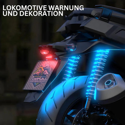 Bezprzewodowe LED-owe tylne światło motocyklowe – Ładowane z pilotem do świateł hamowania i ostrzegawczych