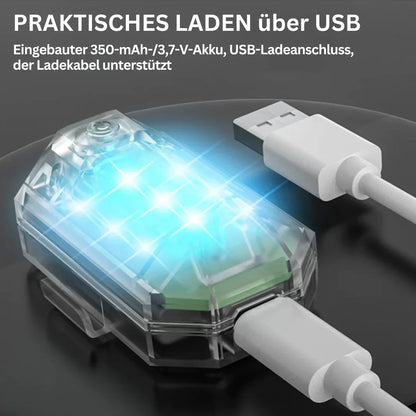 Bezprzewodowe LED-owe tylne światło motocyklowe – Ładowane z pilotem do świateł hamowania i ostrzegawczych