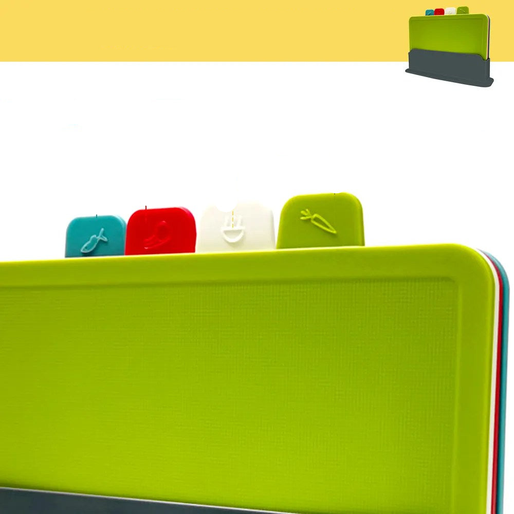 Zestaw Desek do Krojenia (4-częściowy) z Praktycznym Uchwytkiem