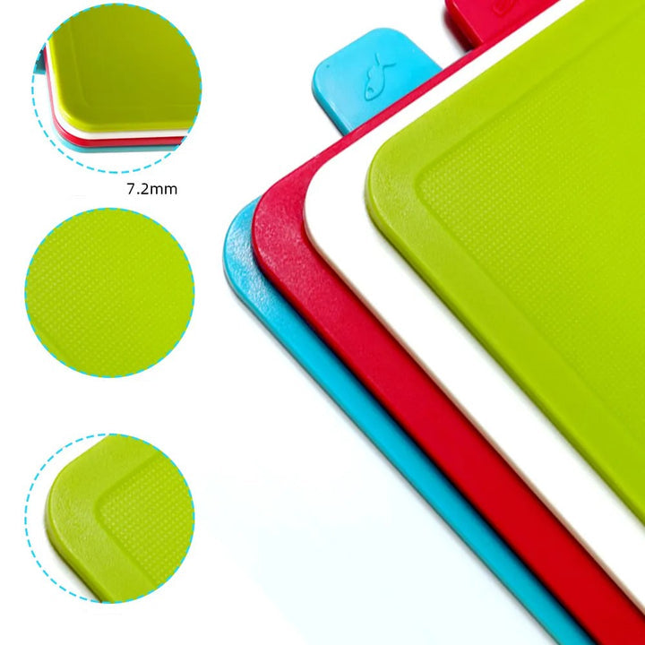 Zestaw Desek do Krojenia (4-częściowy) z Praktycznym Uchwytkiem