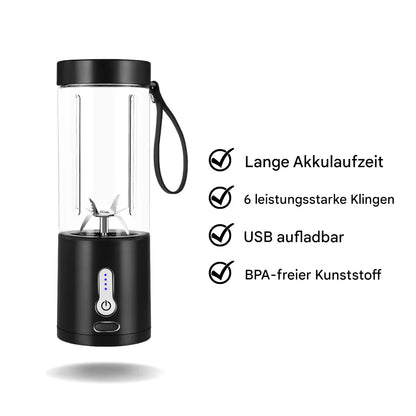 Przenośny Blender do Smoothie z 6 Mocnymi Ostrzami – Kompaktowy Blender do Użytku w Podróży