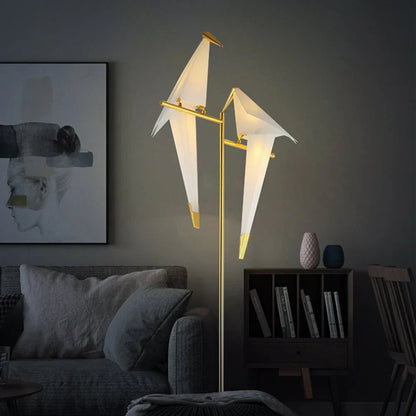 Elegancka Lampa Ptasia z Magnetyczną Podstawką