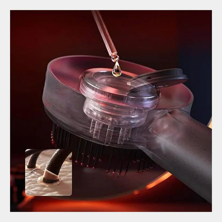 Elektryczna Szczotka do Masażu Skóry Głowy z Terapią Światłem LED