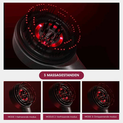 Elektryczna Szczotka do Masażu Skóry Głowy z Terapią Światłem LED