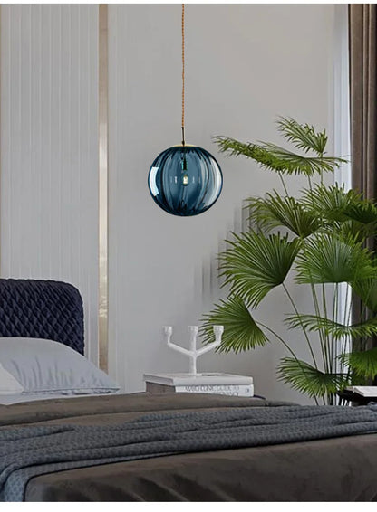 Kulista Szklana Lampa Wisząca