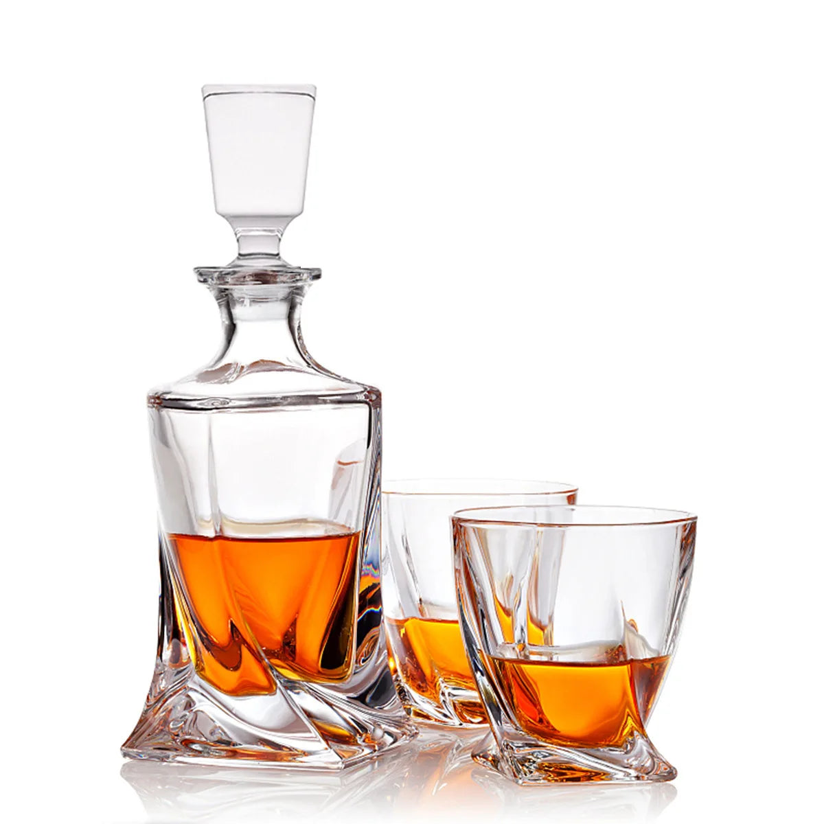 Ekskluzywny zestaw do whisky z kryształu z karafką i szklankami