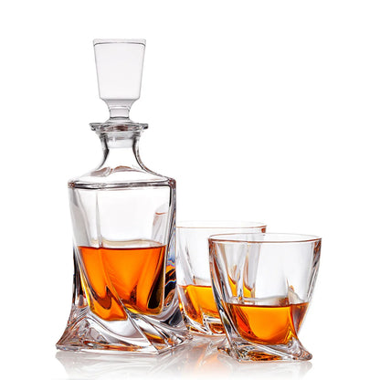 Ekskluzywny zestaw do whisky z kryształu z karafką i szklankami
