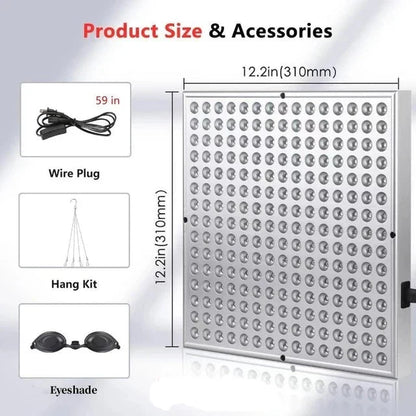 Czerwony panel do terapii światłem